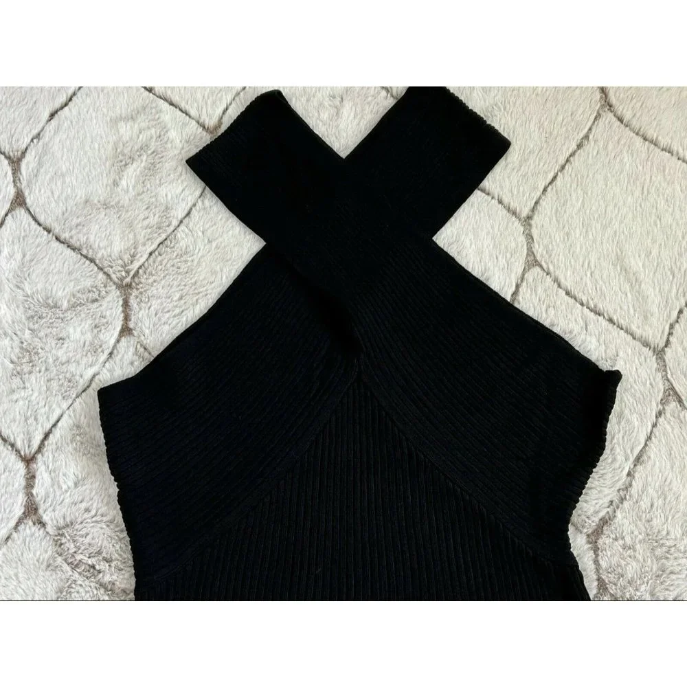 DAIMARAN Sao Paulo Women's Fashion Tank Top Criss Cross Sleeveless Black S - Picture 3 of 3